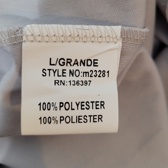 Maniju Gray V-Neck Lace Top Spaghetti Straps Floor Length Chiffon Skirt - Size L - Picture 10 of 12